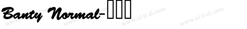 Banty Normal字体转换